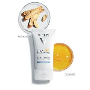 کرم ضد آفتاب بدون رنگ ویشی SPF 50 مدل Anti Shine